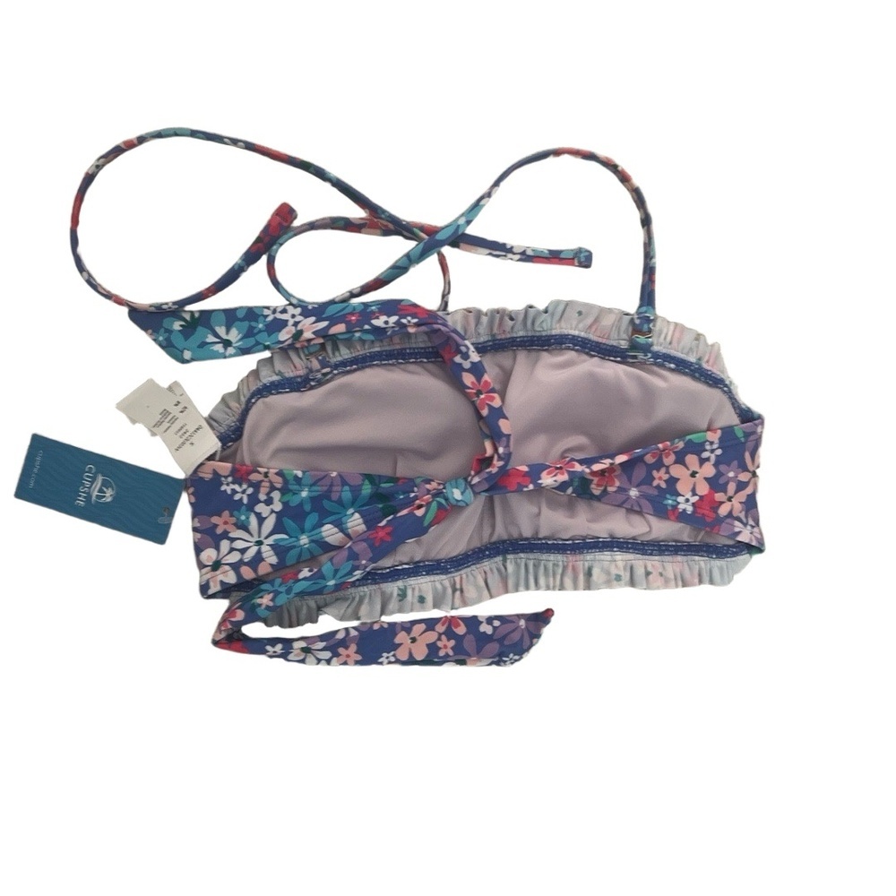NWT Cupshe Womens Two Piece Bikini Set Mid Waisted Floral Size S - Picture 5 of 8